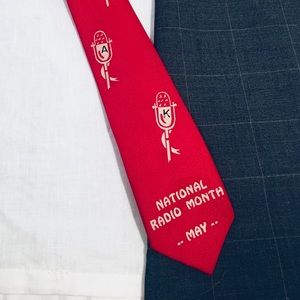 Vintage Novelty Red Tie Nat’l Radio Music Month